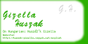 gizella huszak business card